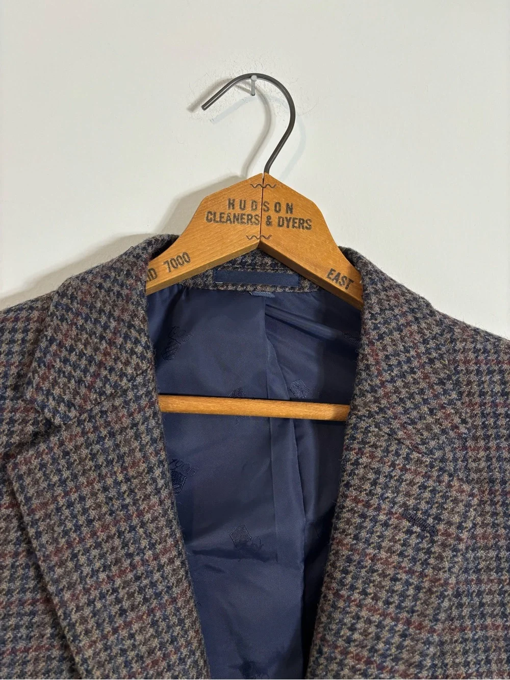 Jos A Bank Brr Comfort Slim Fit Blazer 46L Houndstooth Wool